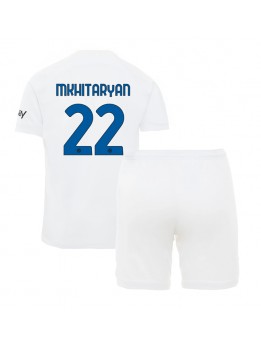Inter Milan Henrikh Mkhitaryan #22 Auswärts Trikotsatz für Kinder 2023-24 Kurzarm (+ Kurze Hosen)